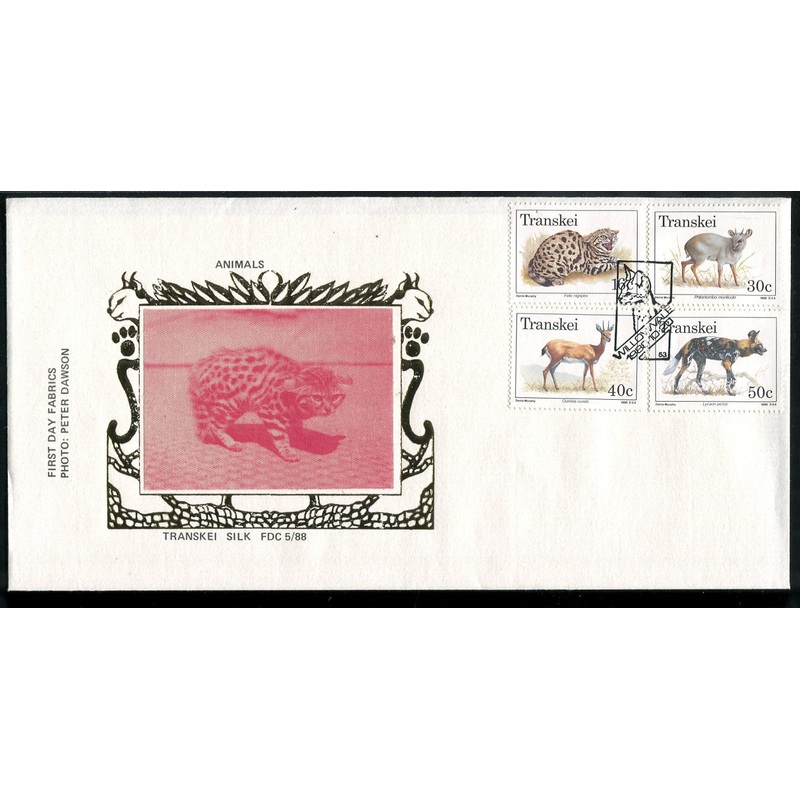 Transkei Silk 88.5 Animals Red