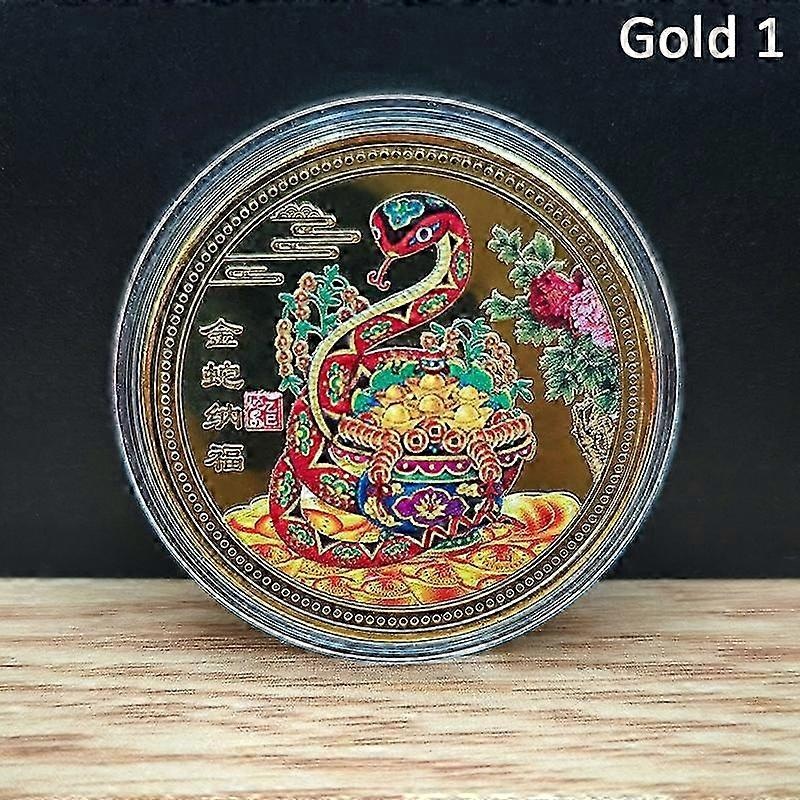2025 2025 New Year Of The Snake Commemorative Coins Chinese Zodiac Medals 3D Coins Collectibles Art Collection Gift New Year Coins