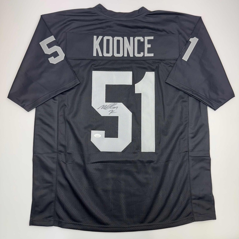 Autographed/Signed Malcolm Koonce Las Vegas Oakland Black Jersey JSA COA