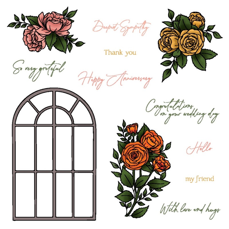 Blooming View – 6×8 Stamp Set – Retiring