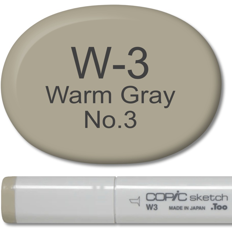 Copic Sketch Marker – W3 Warm Gray 3