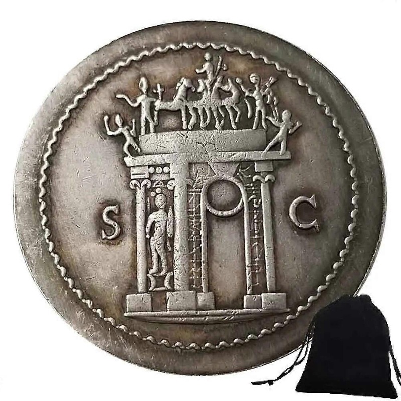 Fun Hobo Nickel Roman Coins- Philosopher King Roman Empire Coins – Luck Commemorative Coin-Discover History+Gift Bag