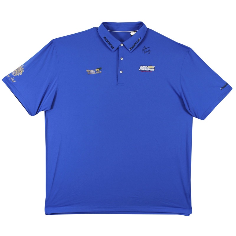 John Daly Authentic Signed Match Worn Blue Polo Shirt BAS #BK84739