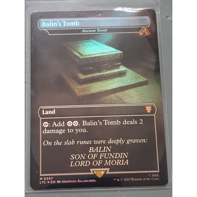 Magic the Gathering Lord of the Rings Ancient Tomb LTC #357 (Extended Art) Foil Trading Card