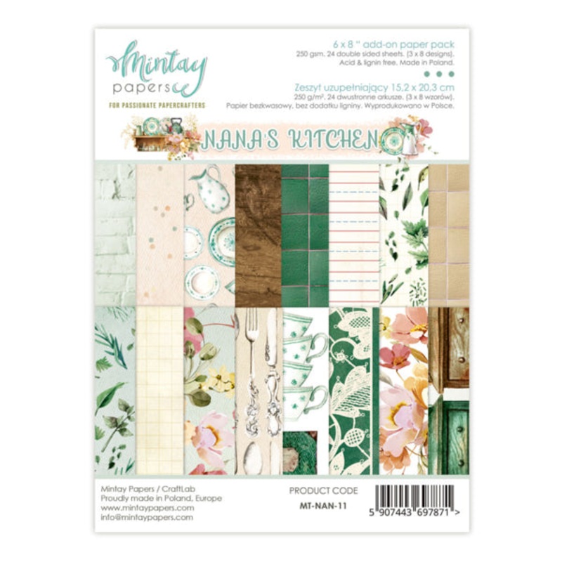 Mintay Papers 6 X 8 ADD-ON PAPER PAD – NANA’S KITCHEN
