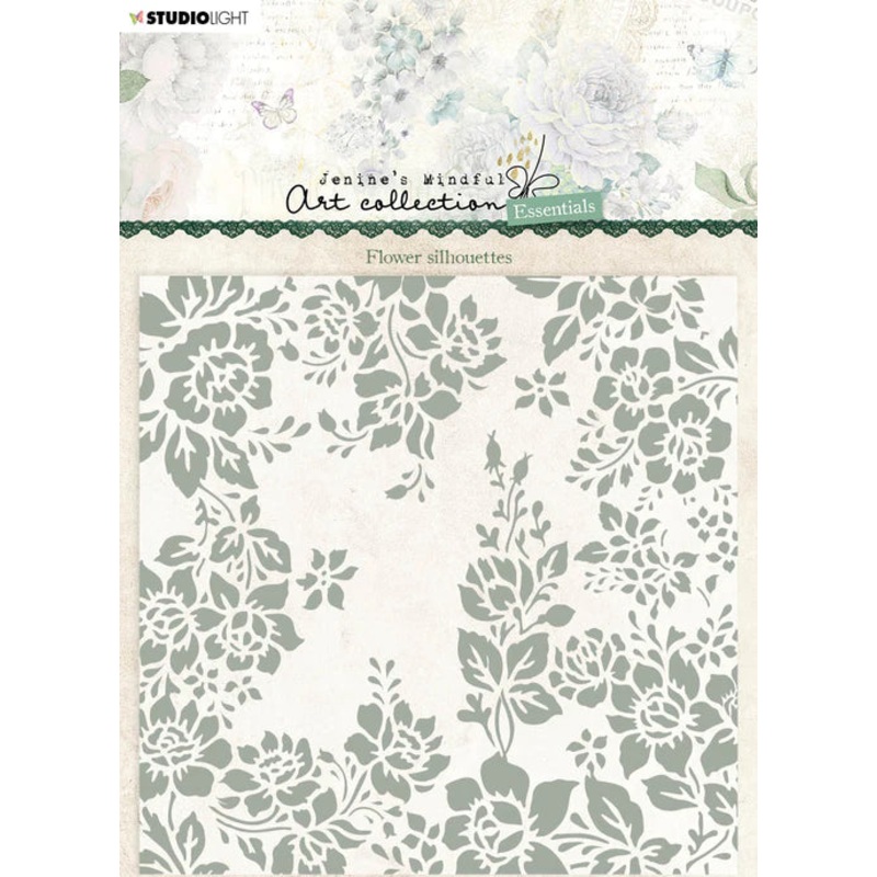 S30 Studio Light Embossing Folder Flower Silhouettes Essentials 150x150x2mm 1 PC nr.09