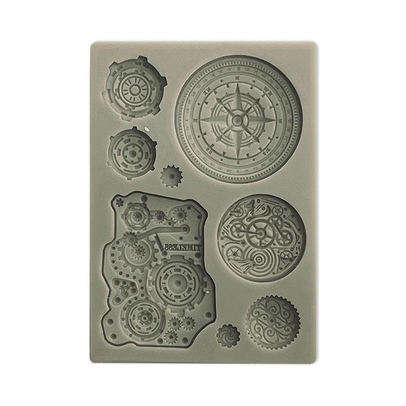 Stamperia Silicone Mould A6 Around The World Mechanisms