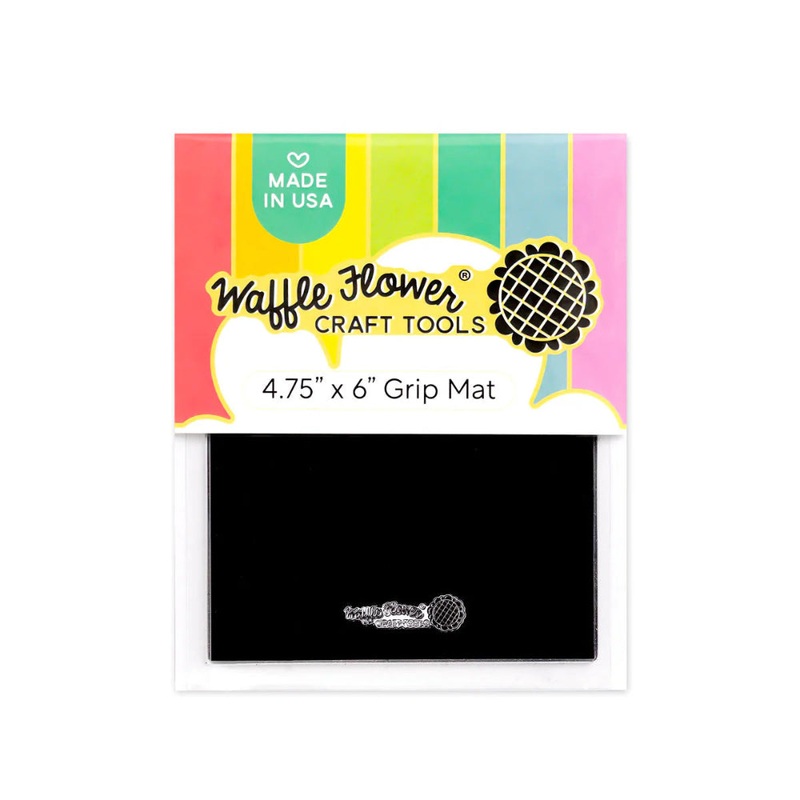 Waffle Flower Grip Mat Black – 4.75 x 6