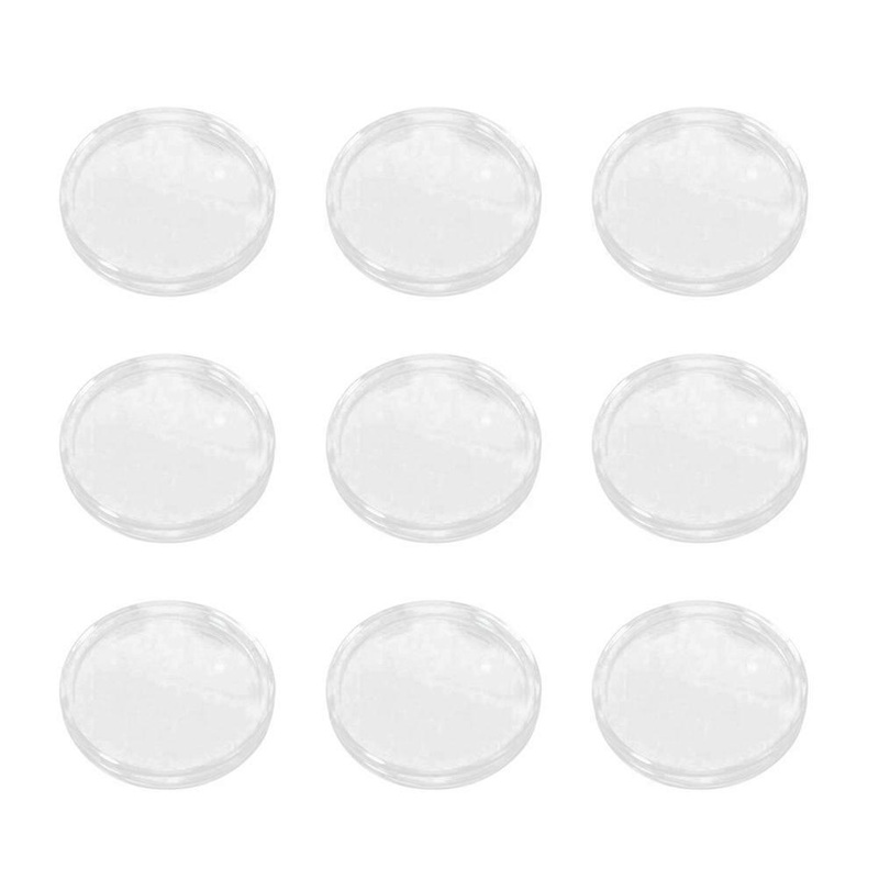100PCS 28mm Coin Collection Protection Box Coin Box Crystal Transparent Small Size Round Box