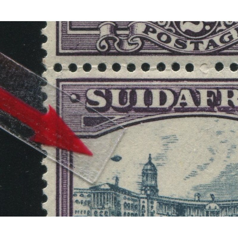 1931 ROTO 2d SLATE GREY & LILAC AIRSHIP FLAW BLOCK MNH – SACC 44/44b