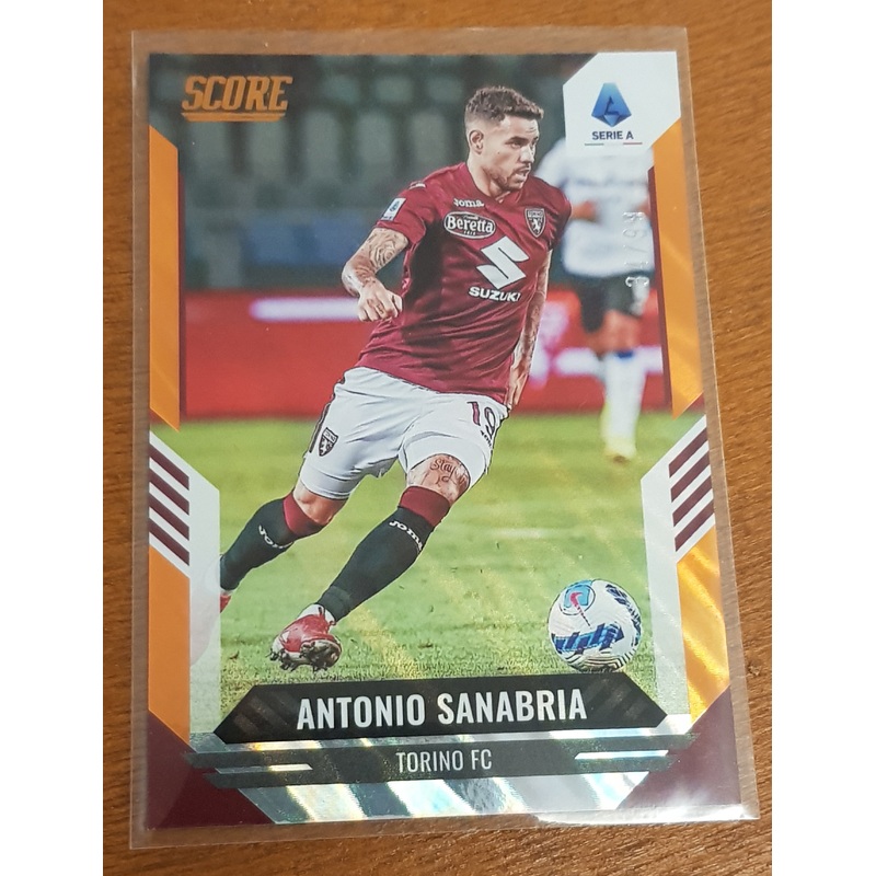 2021-22 Panini Score Serie A Antonio Sanabria #138 Orange Lava Parallel /99 Trading Card