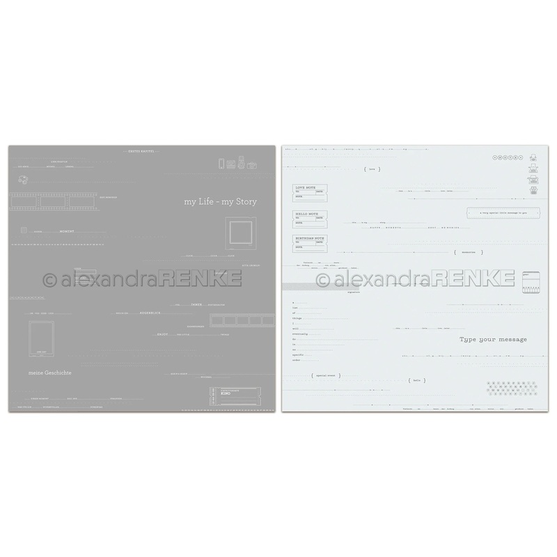 Alexandra Renke 12×12 Design Paper TypoArt Collection 200g – 2 pcs