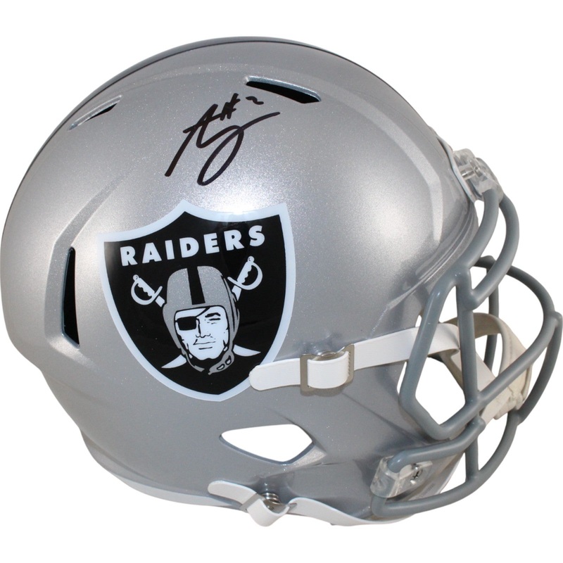 Ashton Jeanty Autographed Las Vegas Raiders F/S Helmet Beckett Witness 51022