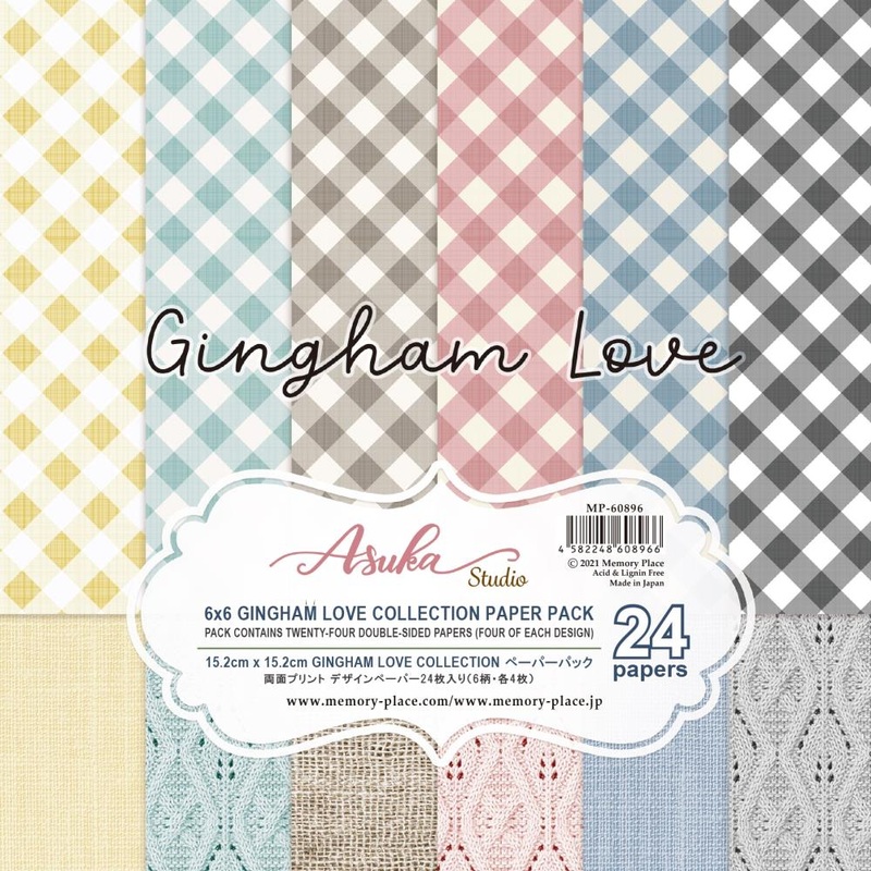 Asuka Studio Double-Sided Paper Pack 6X6 24/Pkg Gingham Love