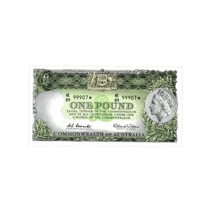 Australia 1961 1 R34S Coombs/Wilson Reserve Bank about Uncirculated Star Note