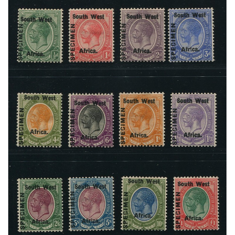 SWA 1923 TYPE 1 SPECIMEN SET OVERPRINTED MINT
