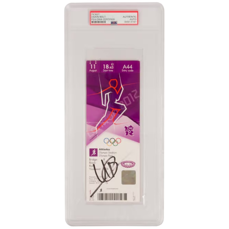 Usain Bolt Signed 2012 London Olympics Ticket August 11 – PSA Authentic