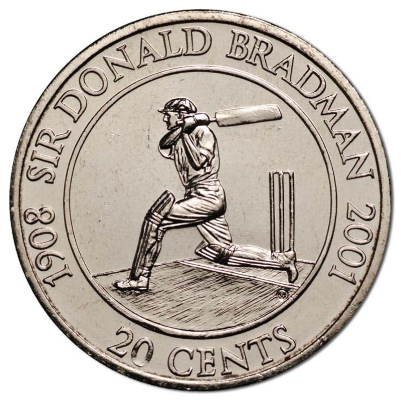 2001 20c Platypus & Bradman Pair BU