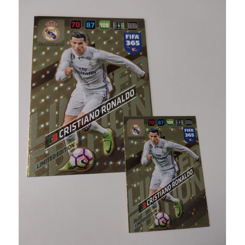 2017-18 Panini Adrenalyn FIFA 365 Cristiano Ronaldo Limited Edition Trading Card Set (XL+XXL)