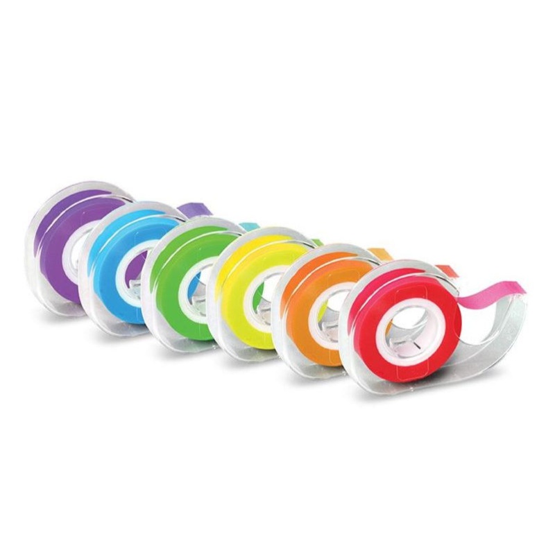 Assorted Color Removable Highlighter Tape .5X393 6-pk – Low Tack Tape for Die Cutting