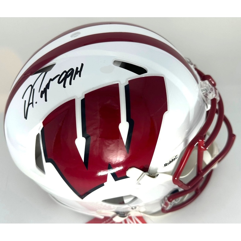 Badgers RON DAYNE Signed Full Size Authentic Speed Helmet AUTO w/ 99H – BAS