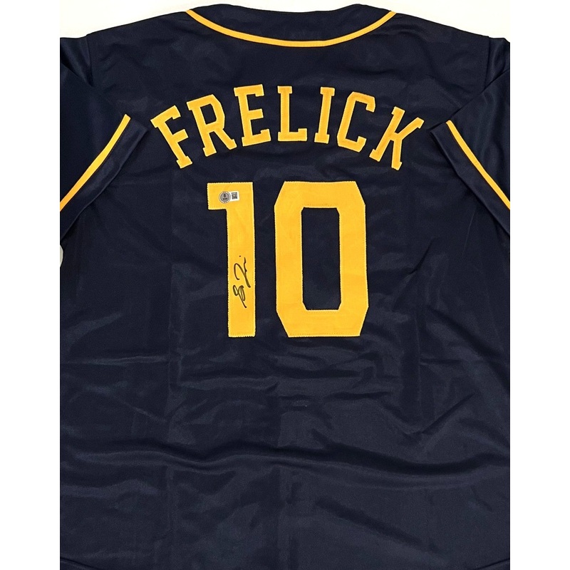 Brewers Outfielder SAL FRELICK Signed Custom Replica BLUE Jersey AUTO – BAS