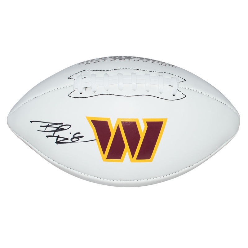 BRIAN ROBINSON AUTOGRAPHED WASHINGTON COMMANDERS WHITE LOGO FOOTBALL BECKETT