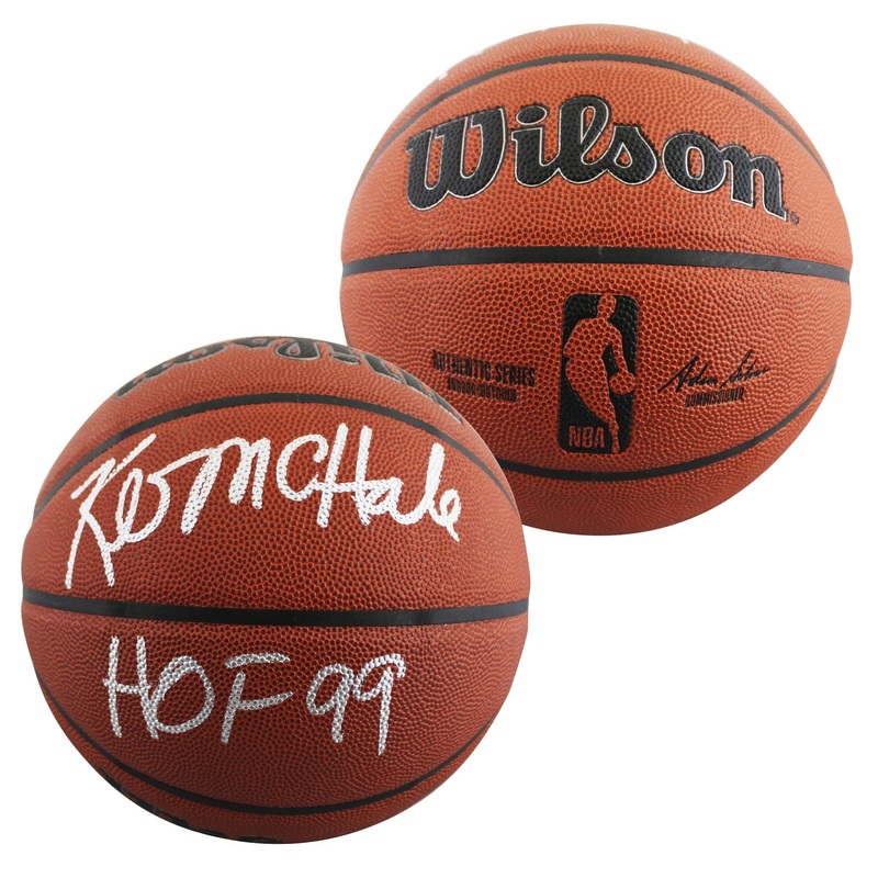 Celtics Kevin McHale HOF 99 Authentic Signed Wilson Basketball BAS Witnessed