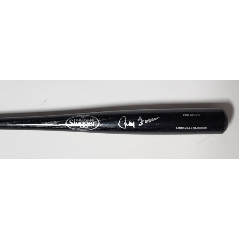 Indians RAY FOSSE Signed Louisville Slugger Replica Full Size Black Bat AUTO