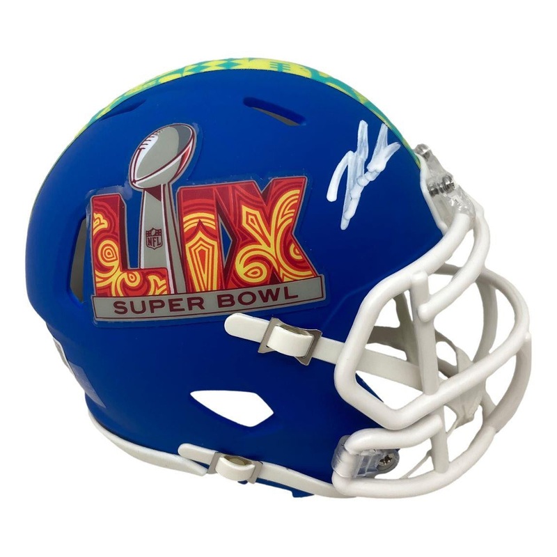 Jalen Carter Signed Philadelphia Eagles Super Bowl LIX Mini Speed Helmet BAS
