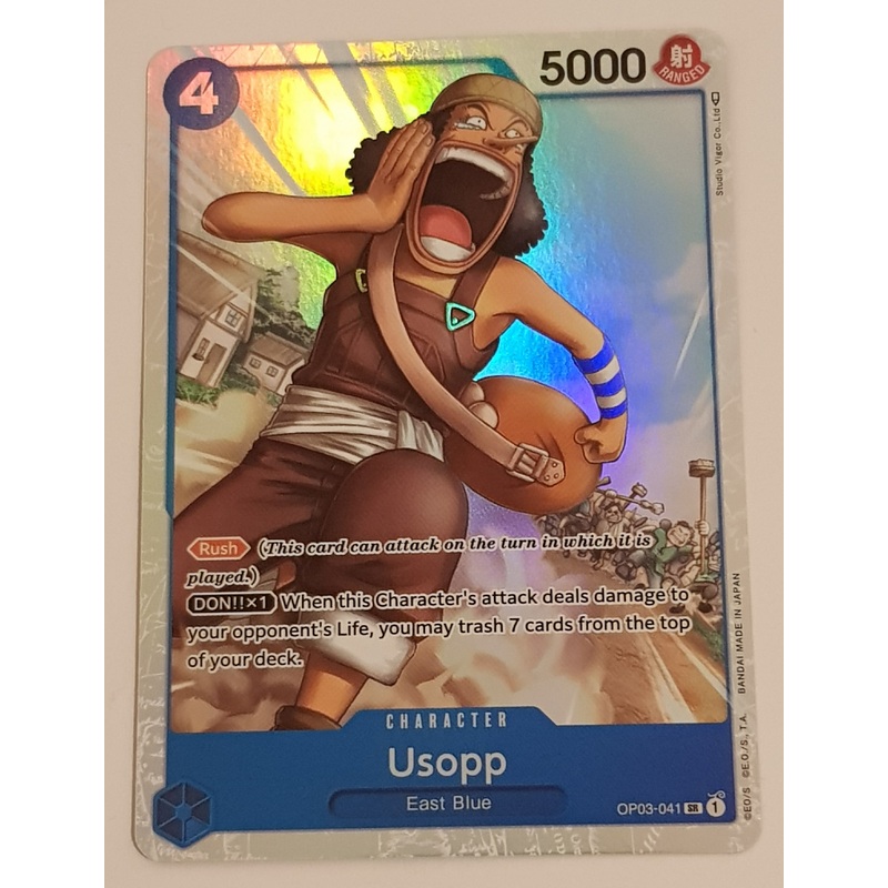 One Piece Card Game OP-03 Pillars of Strength Usopp #OP03-041 SR Foil Trading Card