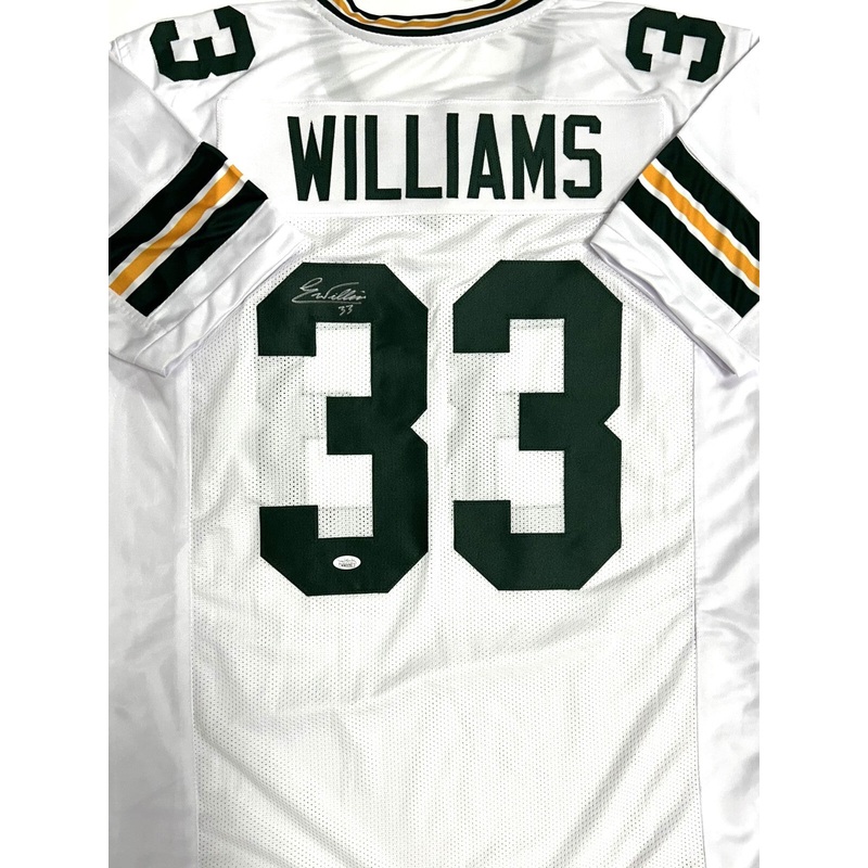 Packers Safety EVAN WILLIAMS Signed Custom Replica WHITE Jersey AUTO – JSA