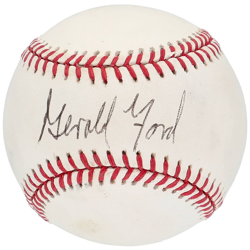 President Gerald Ford Signed Official American League Baseball BAS LOA