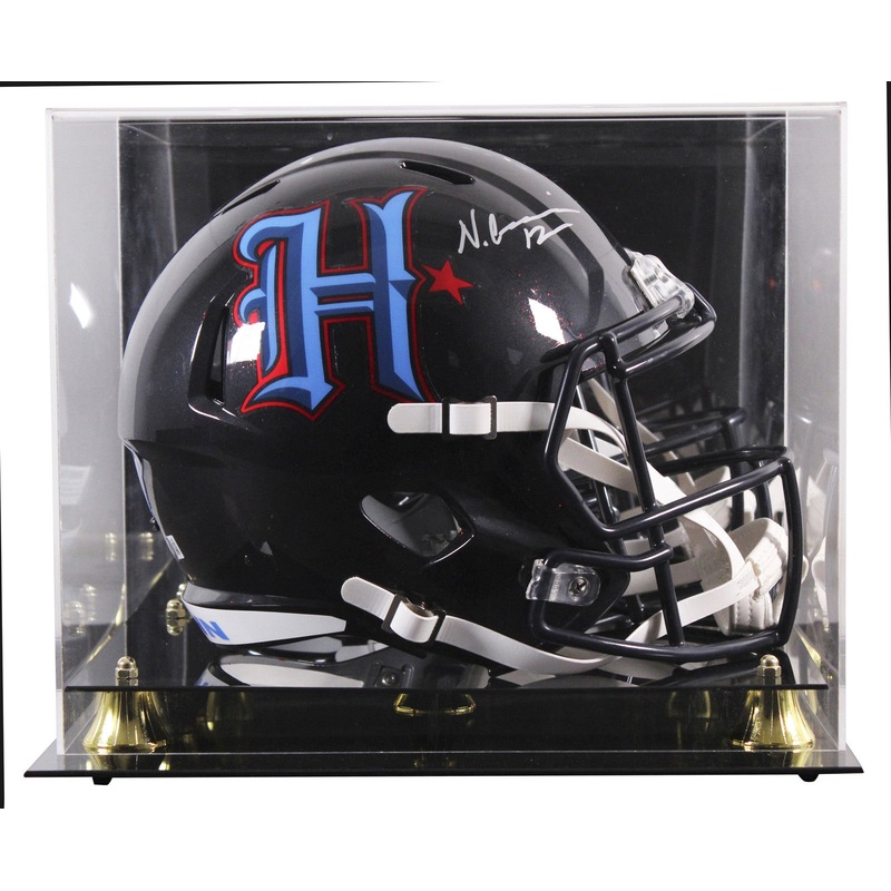 Texans Nico Collins Signed 2024 H-Town Full Size Speed Rep Helmet w Case BAS W 2