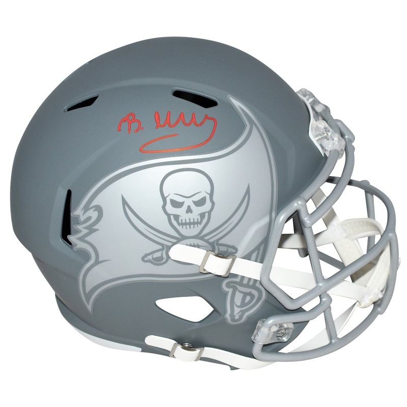 BUCKY IRVING SIGNED TAMPA BAY BUCCANEERS SLATE FULL SIZE SPEED HELMET BECKETT