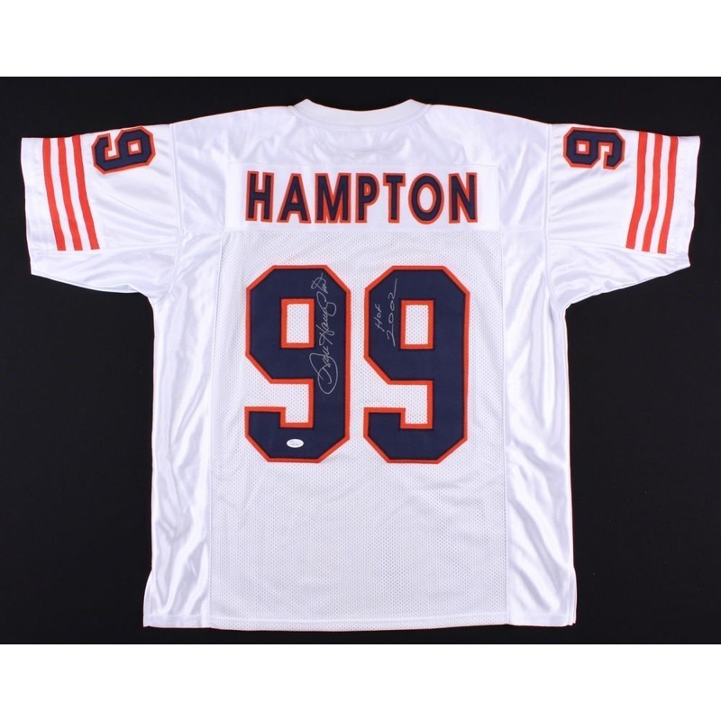 Dan Hampton Signed Chicago Bears Jersey Inscribrd HOF 2002 (JSA COA) 1985 Bears
