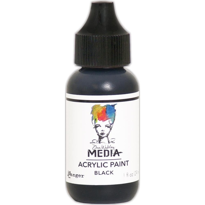 Dina Wakley Media Acrylic Paint 1oz – Black