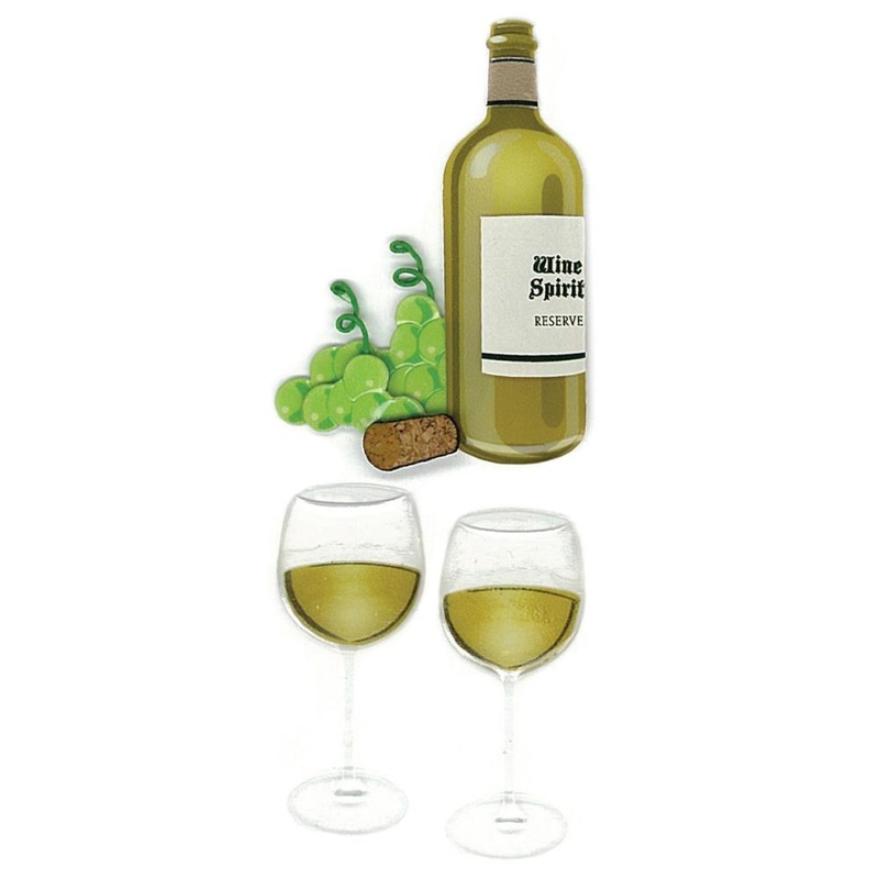 Jolee’s By You Dimensional Stickers Wine Glass & Bottle