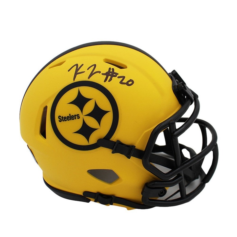 Kaleb Johnson Signed Pittsburgh Steelers Speed Rave NFL Mini Helmet