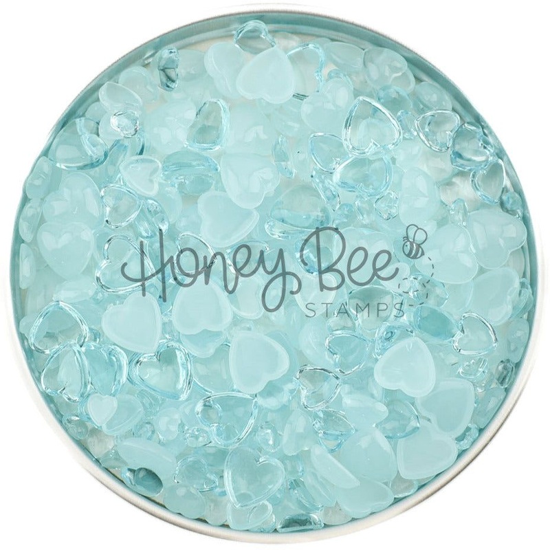 Ocean Blue – Acrylic Hearts Mix