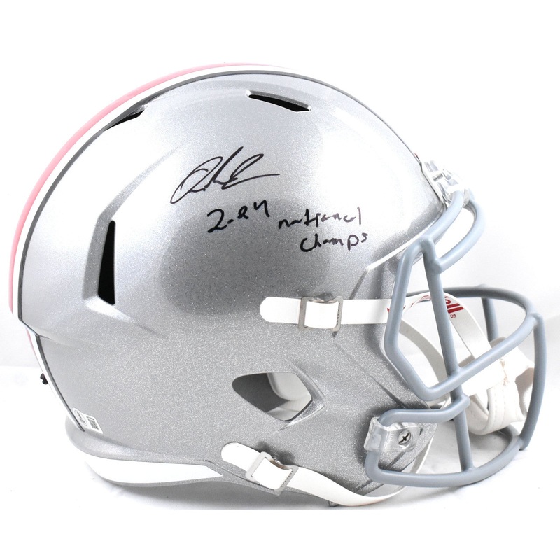 Quinshon Judkins Signed Ohio St. F/S Speed Helmet 24 Natl Champs- Beckett W Holo