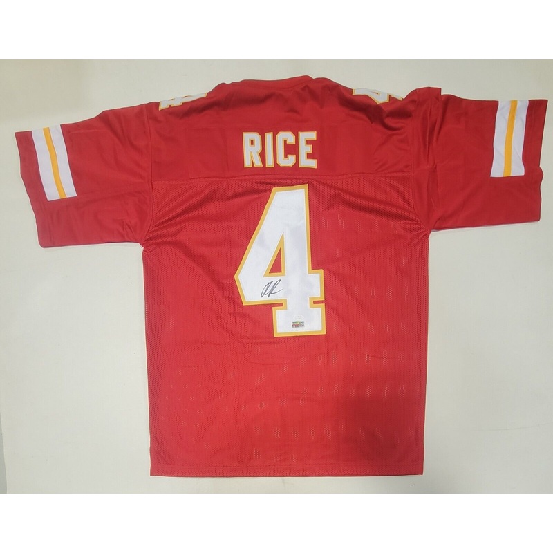 RASHEE RICE AUTOGRAPHED SIGNED PRO STYLE CUSTOM XL JERSEY JSA STICKER HOLOGRAM
