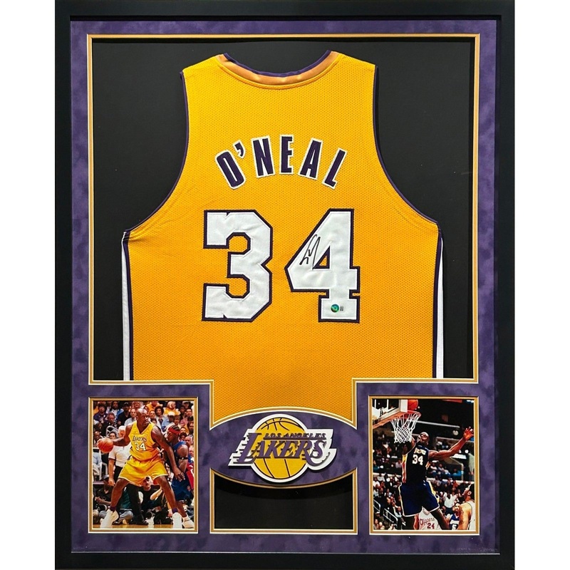Shaquille O’Neal Autographed Signed Framed Lakers LA Shaq Jersey BECKETT