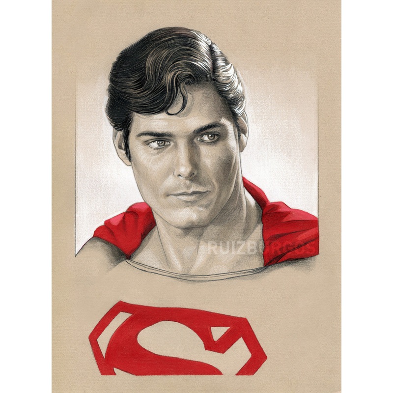 Superman Portrait – Ruiz Burgos Limited Edition Giclee Print
