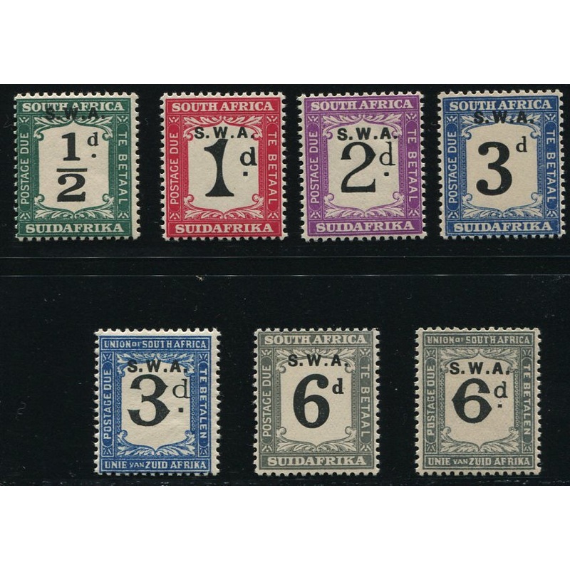 SWA 1928 POSTAGE DUES   MNH – SACC D39-45