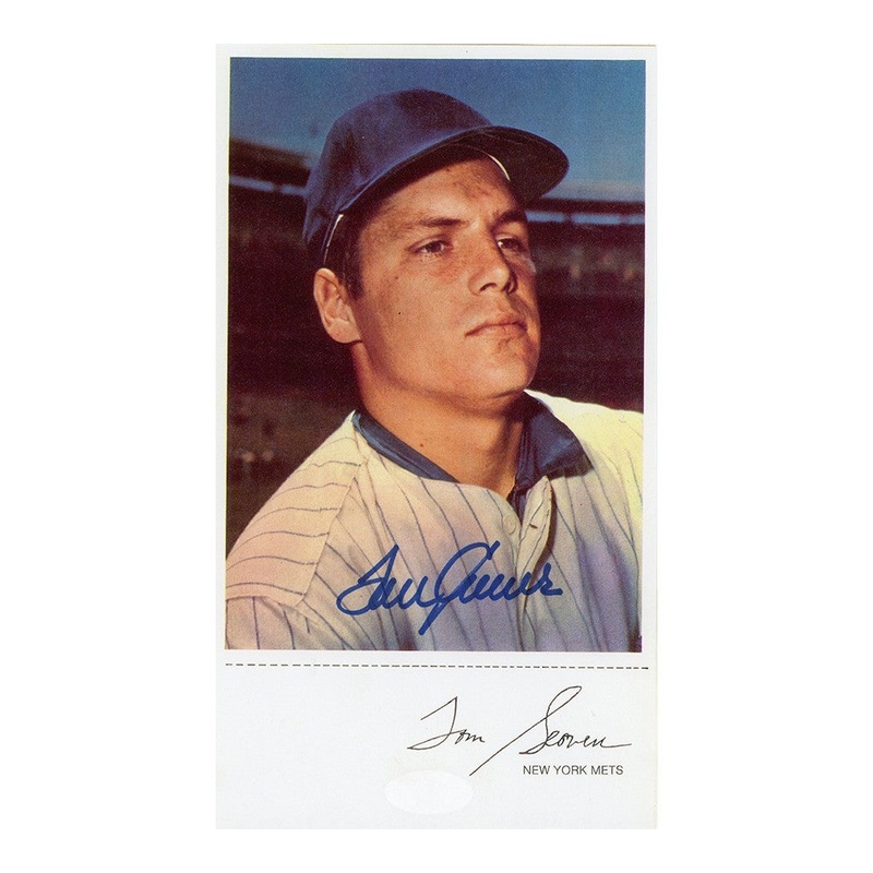 Tom Seaver Signed New York Mets Unframed 5×7 Close Up Photo