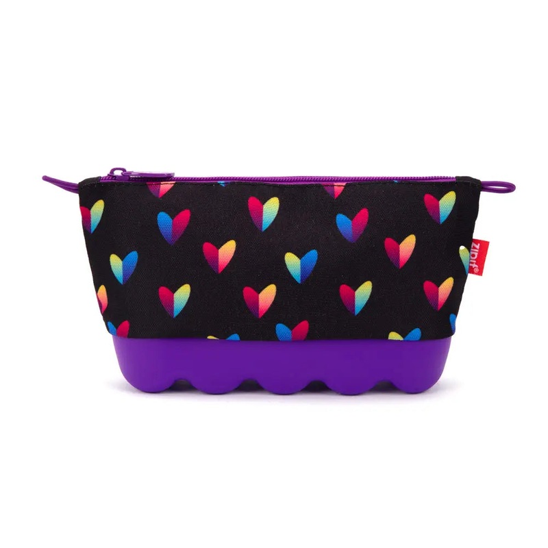 ZIPIT Hearts Silicone Case for Pencils, Pens and Art Supplies