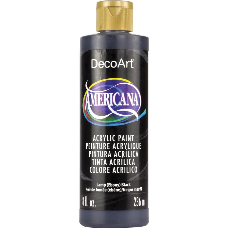 Americana Acrylic Paint 8oz – Lamp (Ebony) Black