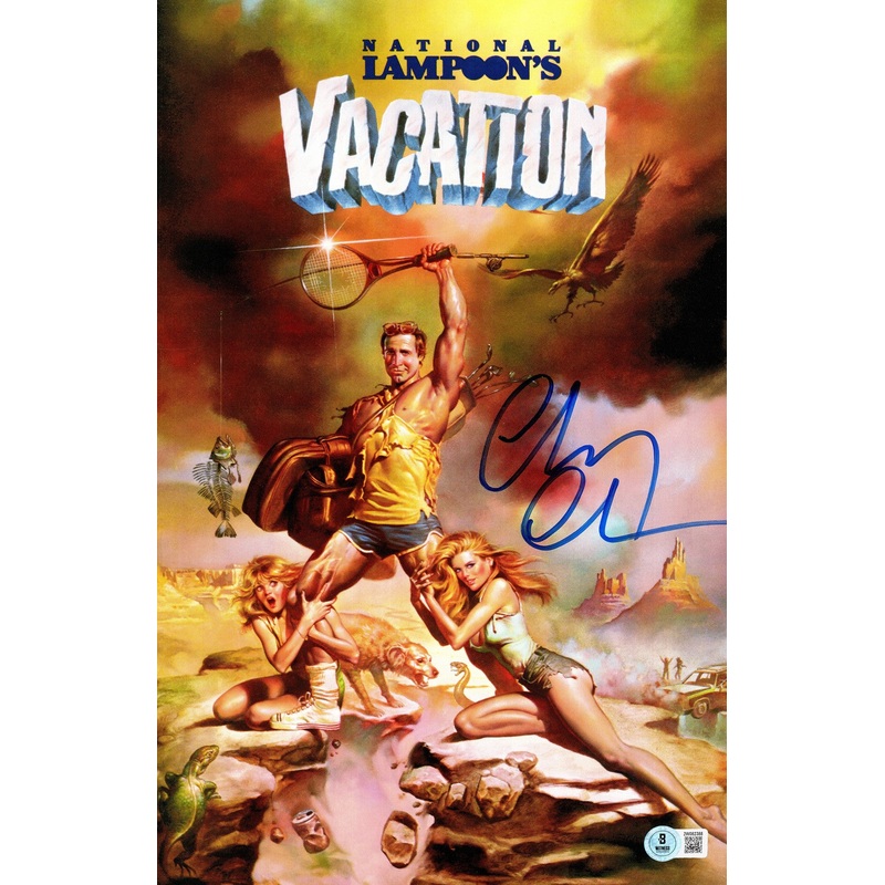 CHEVY CHASE AUTOGRAPHED VACATION 11X17 MOVIE POSTER GRISWOLD BECKETT 236575