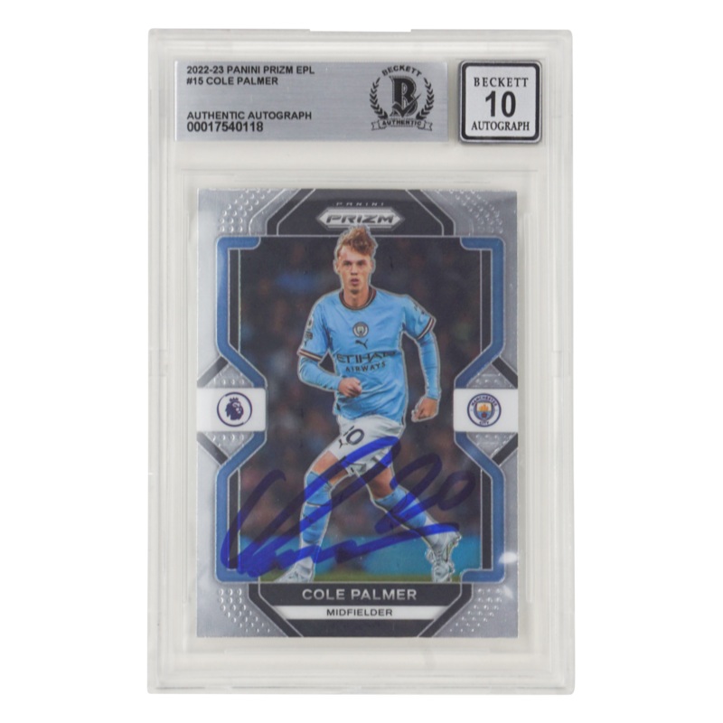 Cole Palmer Signed 2022-23 Panini Prizm EPL #15 – BGS 10 Autograph